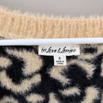 For Love & Lemons  Leopard Print Cardigan in Cream and Black Photo 3