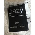 Dazy Cropped Zip Front Hoodie Jacket Size Large ~ Cream Color Photo 7