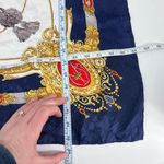 Stunning Silk Grand Uniform Style‎ Scarf hand rolled edges Blue Photo 5