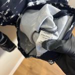 Parker Womens Mariel Psych Cutout Mini Long Sleeve Dress Size Large Navy Blue Photo 6