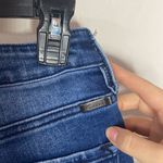 Kancan High Rise Dark Ripped Hem Skinny Jeans in dark sandblast wash size 25 Photo 8