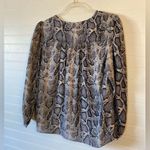 Rebecca Taylor Rebeca Taylor 100% Silk Snake Animal Print Blouse Photo 5
