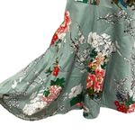 Acevog sleeveless floral fit & flare dress with tie belt full skirt size small Photo 2