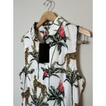 Bad Birdie Golf Women's Polo Shirt Tropical Sleeveless Size XL‎ leopard Print Photo 2