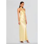 retrofete Ester Satin Maxi Dress Yuzu Womens Size Large Yellow Photo 1