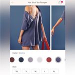 Free People NWT  FP Movement Hot Shot Tee Romper skyline blue gray - large Photo 4