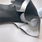 Tobi Black and White One Shoulder Ruffle Scuba Mini Bodycon Dress Size M Photo 3