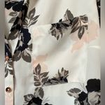 Candie's Women’s Floral Toe Sleeve Button Blouse Small Photo 7