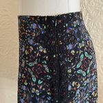 ZARA Black Blue Green Red Floral Embroidered Crochet Sides Mini Skirt Medium Photo 4