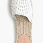 J.Crew Valencia Perforated Leather Slides White Size 9 Photo 0