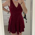 Lulus Dark Red Skater Dress Photo 0