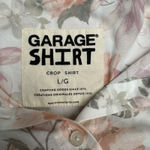 Garage ‎ Cropped Floral Button Shirt Extra Soft Size Large Photo 2