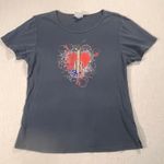 Toby Keith Guitar Heart Graphic Tee Patriotic Country T Shirt XL Women Blue Photo 0
