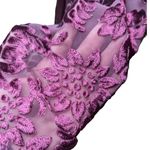 Vtg 1980s Val Mode Eggplant Purple Satin Burnout Velvet Sleeve Long Robe M Size M Photo 3