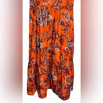 RHODE x Target Leafy Floral Print Tiered Midi Dress Orange Womens XXL Photo 6