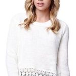 Divided ๐NWOT๐ : Powder Blue Knit Long Sleeve Top with Crochet Trim Photo 0