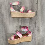 Bamboo  Multicolor Tie-Dye Wedge Sandals Photo 5