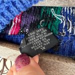 Vintage Cattivo primary color abstract geometric stripe knit sweater XL Blue Photo 6