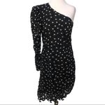 Bardot  One Shoulder Puff Sleeve Lace Dress In Black and Ivory 8 NWT Photo 1