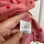 EUC | Mi Ami women’s pink polka dotted overlay tie blouse‎ — medium Photo 4