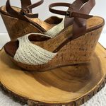 Altar'd State ALTAR’D STATE Women’s Natural Abie Cork Platform Crochet Size 8 Photo 2