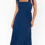 Show Me Your Mumu  Claire Midi Dress in Rich‎ Navy Crisp Blue size xs Photo 0