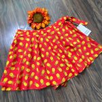 Unique Vintage Red Pineapple SideTie Skort Wrap NWT | MEDIUM | Photo 1