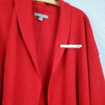 Jessica London  Long Sleeve Open Front Cardigan Red Photo 4