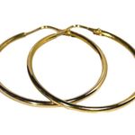 18KT 750 SOLID YELLOW GOLD HOOP EARRINGS Photo 12