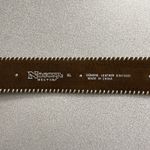 Nocona Belt Co Brown Leather Belt XL Silver Buckle Rhinestones Western Heavy Photo 8