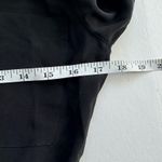 Vince  Silk Slit Back Shirtdress In Black Size Small Photo 4