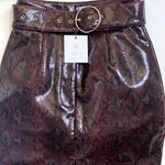 NWT Atoir Self Defined Skirt in Burgundy Python Size 4 Photo 5