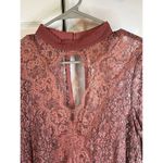 Free People Secret Origins Lace Tunic Dusty Mauve Pink Long Sleeve Dress Size S Photo 1