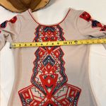 Free People  Aztec Princess Bodycon Dress long Sleeve Tribal Mini Size XS Photo 5
