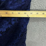 Sam Edelman  Bodycon Dress Womens 8 Blue Lace Overlay‎ Ruched Party Event Y2K Photo 4