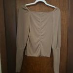 Free People Intimately  Ciao Bella Ruched Top Brown Size M Photo 2