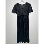 American Vintage Vintage 1990s Ms. Choice Black Lace & Velvet Maxi Dress Made in USA large Photo 3