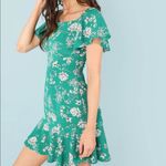 ✨ Flower Print Dress✨ Green Size M Photo 3