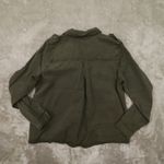 Lucky Brand Army Green Military Shirt Jacket Blend Utility Women's Small Photo 3