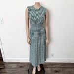 [Boden] Bottle Green Thea Sleeveless Midi Dress Floral Tulip Pop Jersey Knit 10 Photo 2