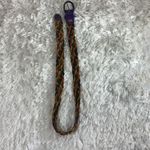 Multicolor Bright Braided Leather Belt Large Purple Photo 4