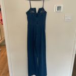 Pink Lily  Classic Blue Denim jumpsuits wide leg Photo 3