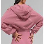 Alo Yoga Alo Sweet Escape Cropped Zip Up Hoodie Sweatshirt Pink Wild Rose Small Photo 1
