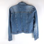 Rev Womens Denim Jacket Vintage Retro Trucker Zig Zag Stitching Medium Wash L Blue Size L Photo 1