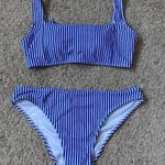 SheIn Blue Striped Bikini Photo 0