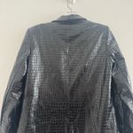 Alice + Olivia  Kylie Embossed Faux Leather Jacket Blazer in Black Size: XS Photo 7