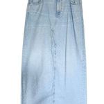 ZARA high waist light blue denim maxi skirt Small Photo 0