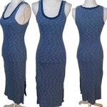 Anthropologie  Dress Midi Casual Saturday Sunday Blue Stripe Pattern, Size XXS Photo 1