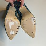 Gianni Bini Lennoxe Snake Print Leather Stilleto Heel Boots Teal Black 6.5 Photo 5