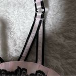 Victoria's Secret Victoria’s Secret Y2K Black Satin and Pink Bow Corset Bustier Top Photo 2